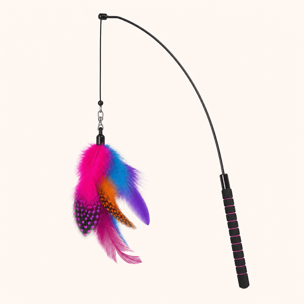 Interactive Cat Feather Wand